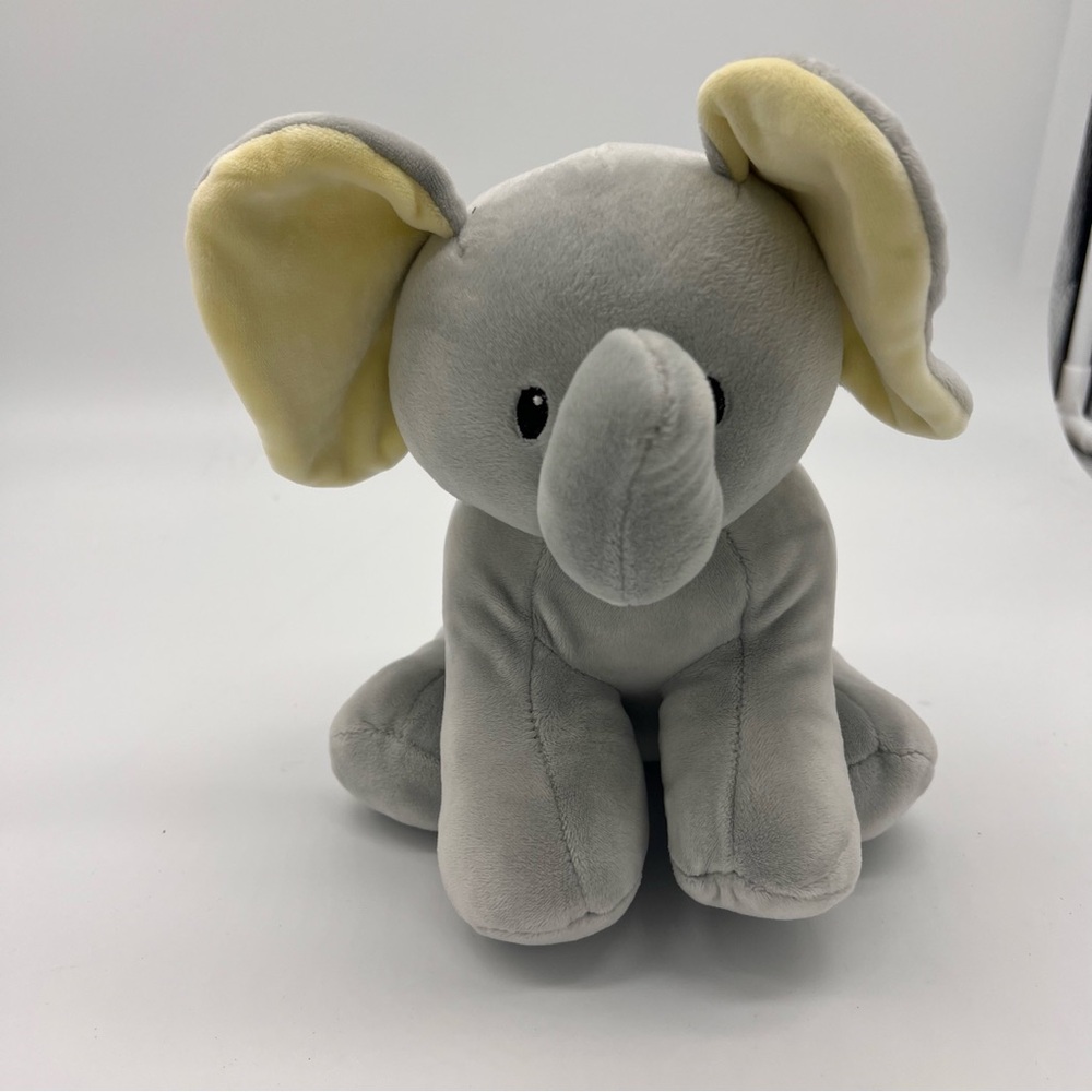 Ty Baby Bubbles Elephant Squishy Plush 9" Medium Toy Lovey Gray Grey Yellow
